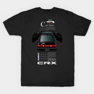 CRX CIVIC JDM ARTWORK BLACK T-Shirt